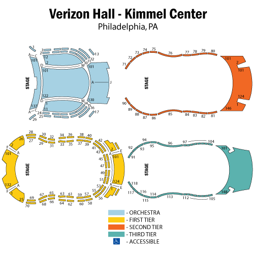 Verizon Hall- Kimmel Center Seatmap