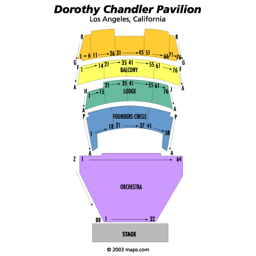 Dorothy Chandler Pavilion Seatmap