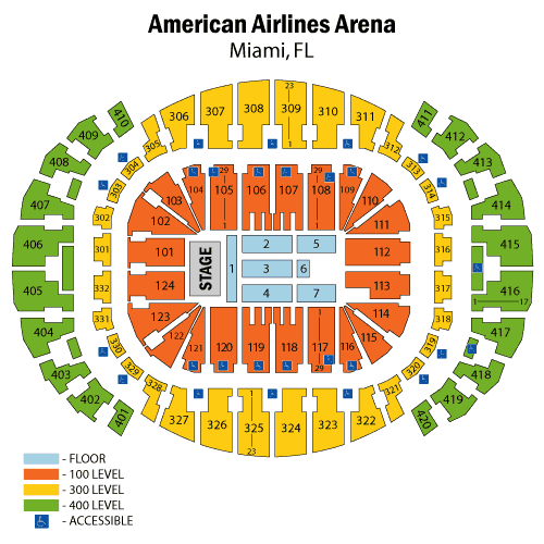 american airlines arena miami detailed seating chart