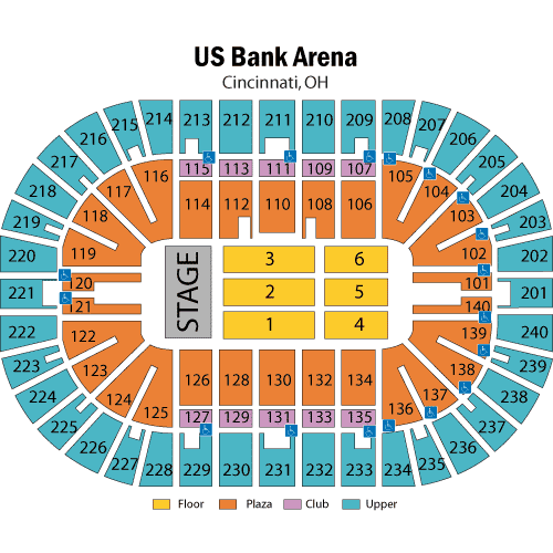 Us Bank Arena Seating Chart Trans Siberian Orchestra