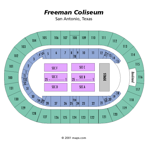 Freeman Coliseum San Antonio Tickets Schedule Seating Chart Directions.