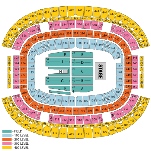 AT&T Stadium Seating Chart & Map