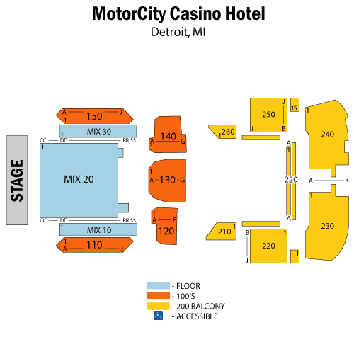 Soundboard At Motorcity Casino Hotel Seating Chart