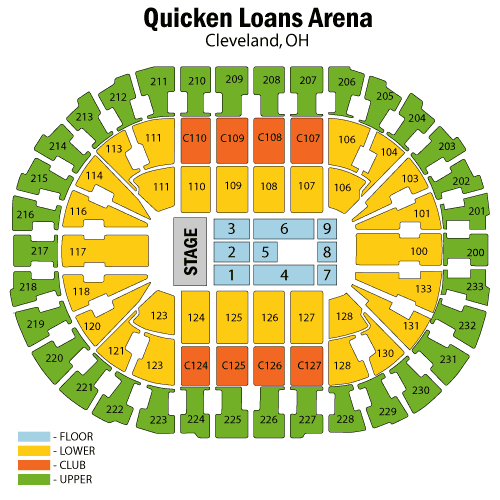 Breakdown Of The Rocket Mortgage FieldHouse Seating Chart