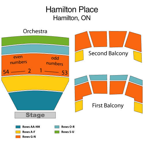 The Hamilton Live Seating Chart
