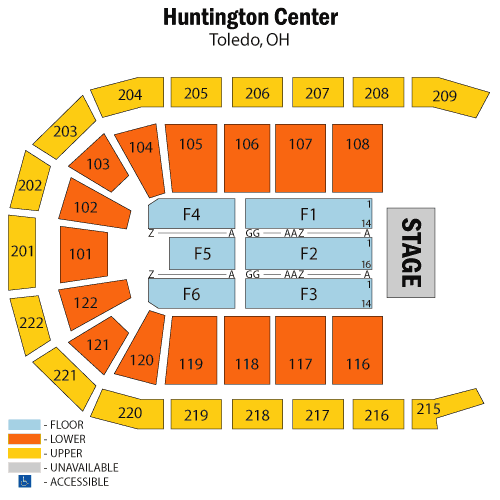 Huntington Center Toledo Ohio Seating Chart
