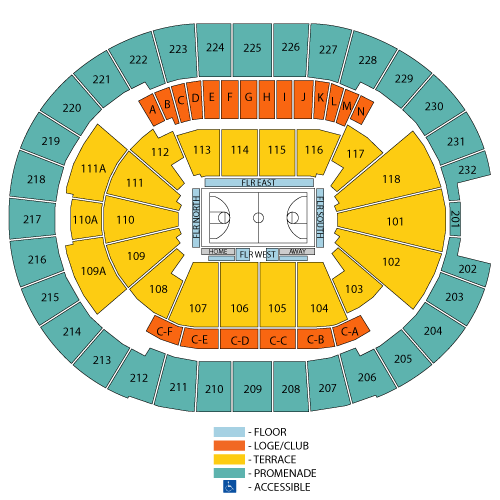 Amway Center Seating Chart Solar Bears