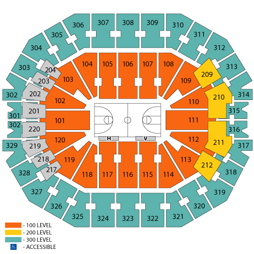 KFC Yum! Center Seatmap