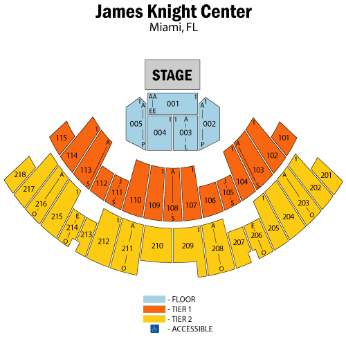 James Knight Center Seating Chart