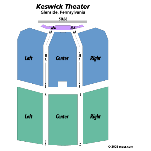 Keswick Theatre Seatmap