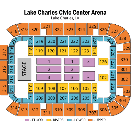 Lake Charles Civic Center Arena Seating Chart