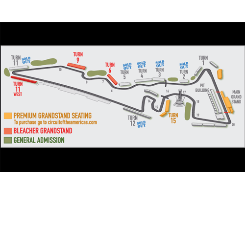 US Grand Prix Seat Map