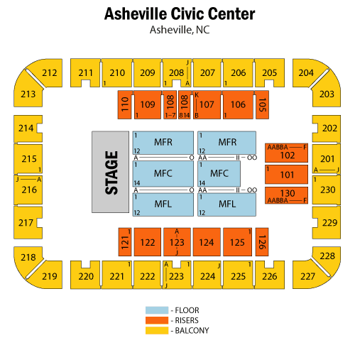 Us Cellular Center Seating Chart Asheville Nc