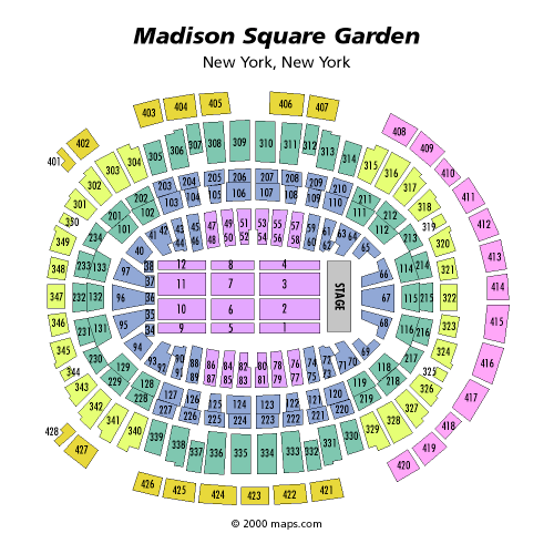 Ticketmaster Msg Seating Chart