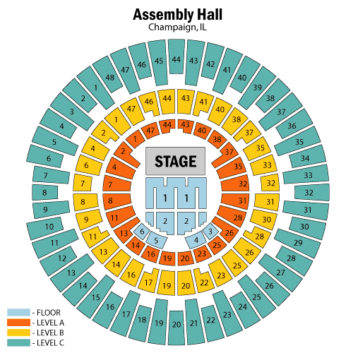 Assembly Hall Champaign Illinois Seating Chart Awesome Home