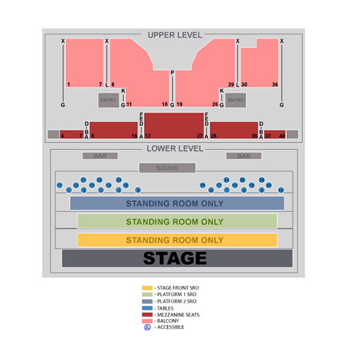 Bingham Theatre Seating Chart